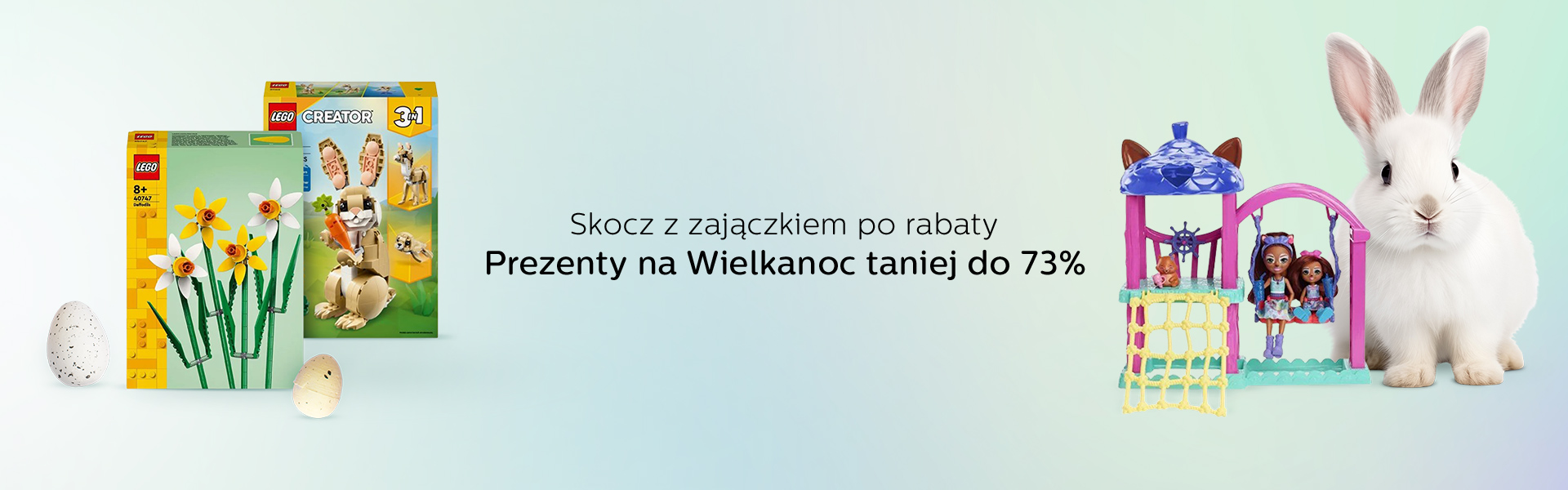 Skocz z zajączkiem po rabaty - Prezenty na Wielkanoc taniej do 73%